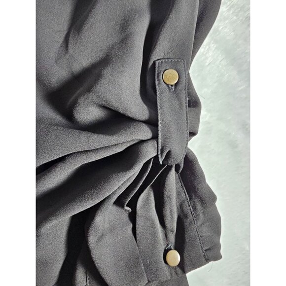 Ashley Stewart Sheer Faux Wrap Top - Black - SZ 18/20W - Picture 9 of 12